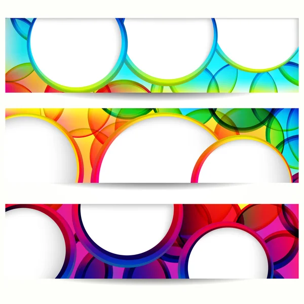 Abstract vector banner with forms of empty frames. — Stock Vector