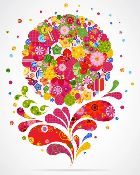 Floral and ornamental background. — Stock Vector