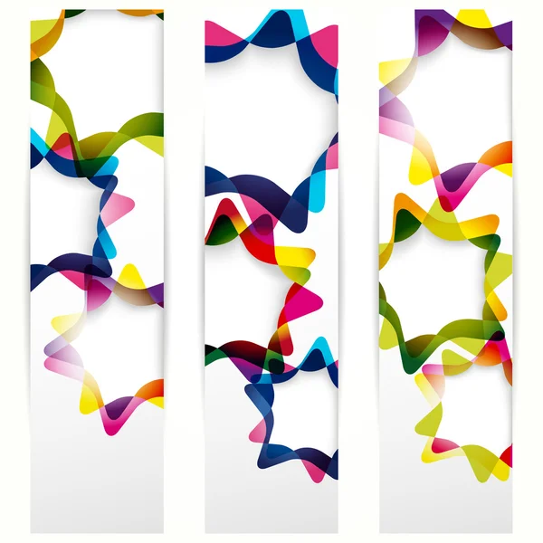 Abstract vertical banner with forms of empty frames — Stock Vector