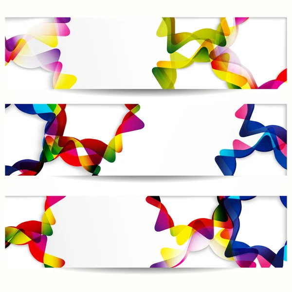 Abstracte banner met vormen van lege frames voor uw webdesign. — Stockvector