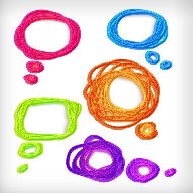 Background of abstract idea bubbles. clipart