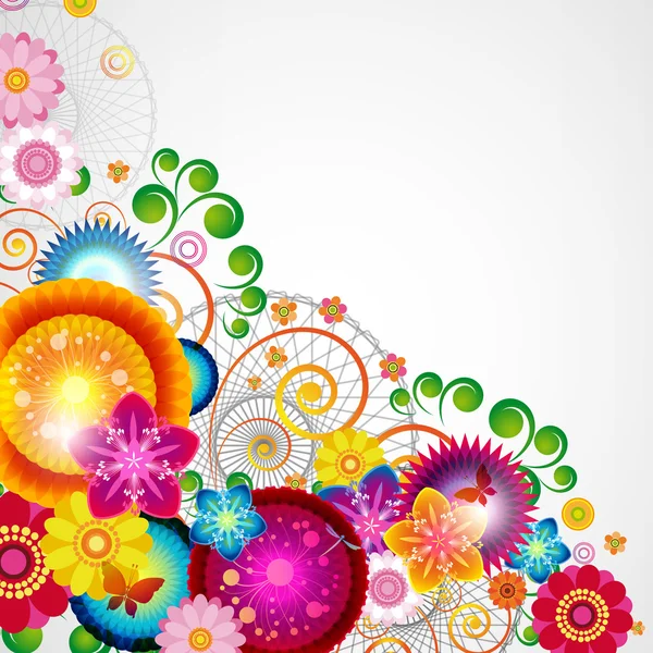 Geschenk-Festkarte. Hintergrund florales Design. — Stockvektor