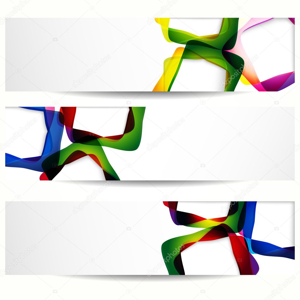 Abstract banner with forms of empty frames for your web design.