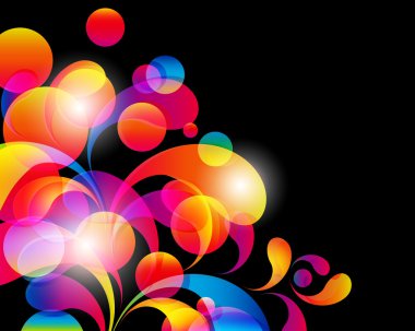 Abstract background with bright elements. clipart