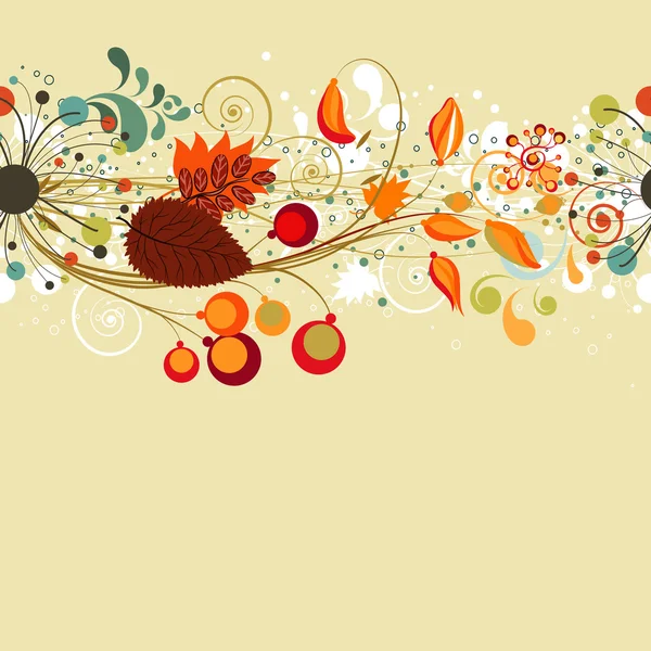 Autumn seamless background card — Stock Vector