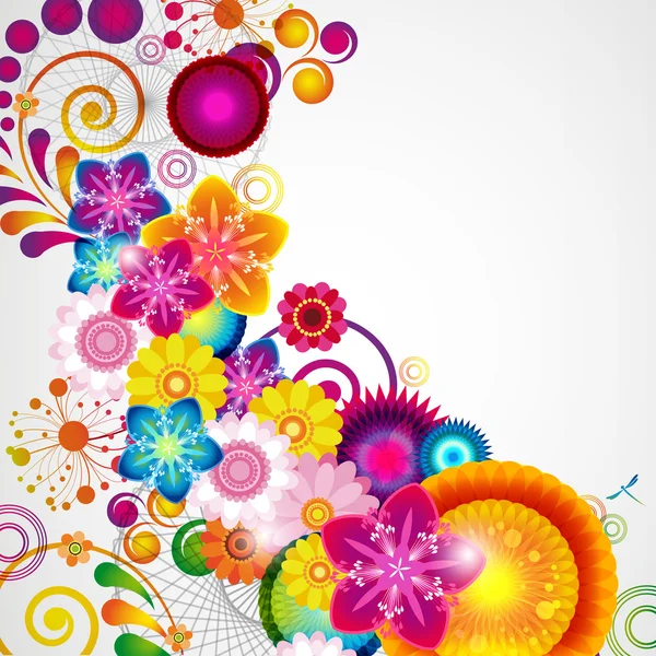 Gift festive floral design background. — Stock Vector