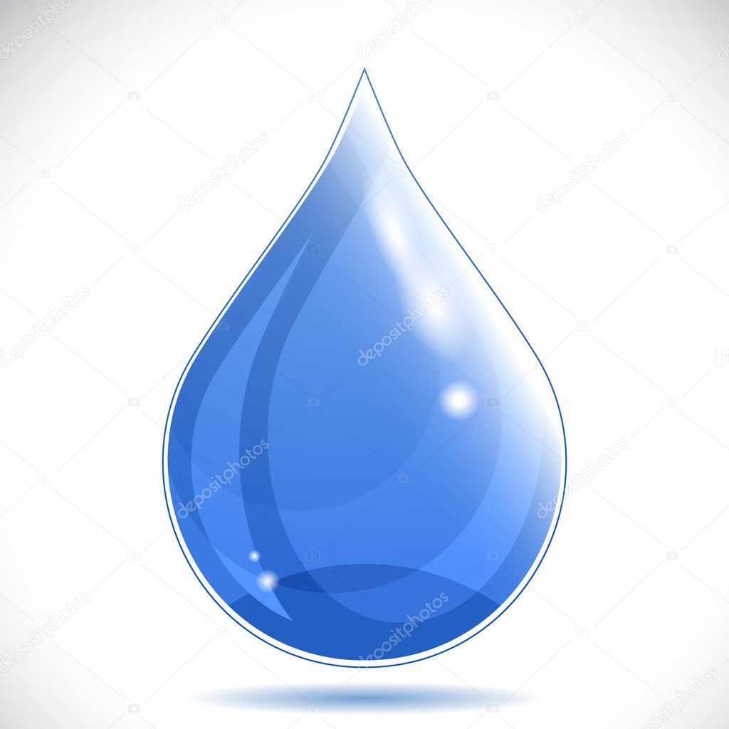 Water drop - vector illustration.
