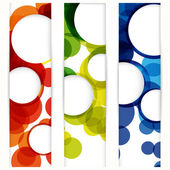 Abstract vertical banner with forms of empty frames for your www