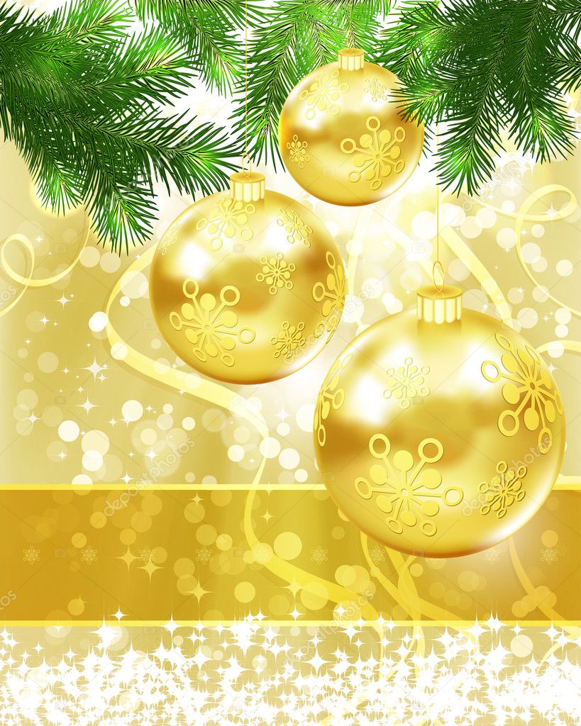 Merry Christmas and New Year Background for Greetings Postcard. — Stock ...