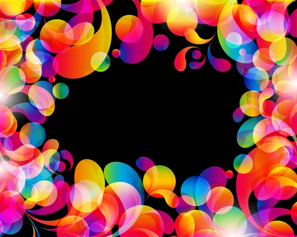Cartão de fundo. Abstrato gotas de cor brilhante —  Vetores de Stock
