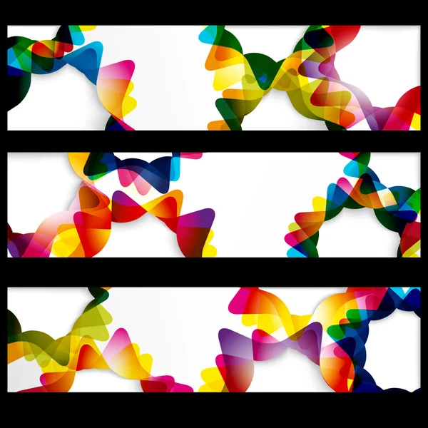 Banner horizontal abstracto con formas de marcos vacíos — Archivo Imágenes Vectoriales