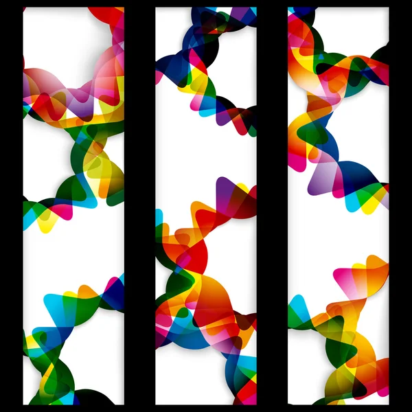 Bannière verticale abstraite avec des formes de cadres vides pour votre web — Image vectorielle