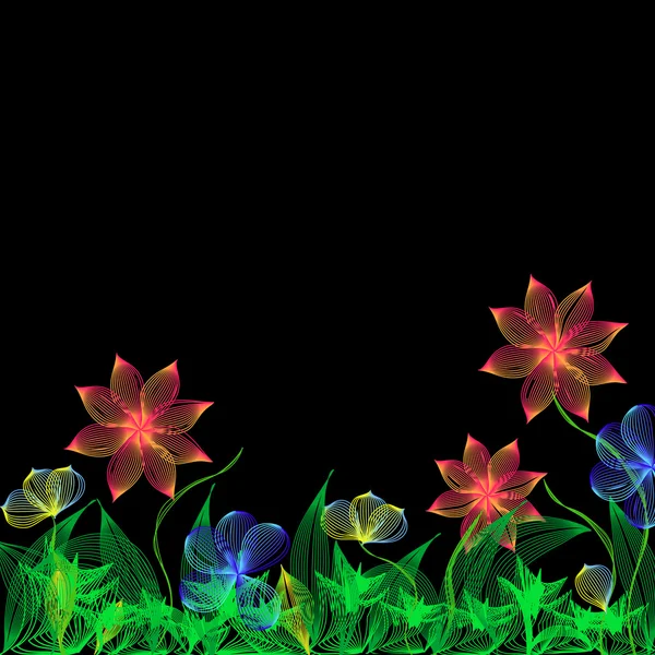 Fantasie bloemen — Stockvector