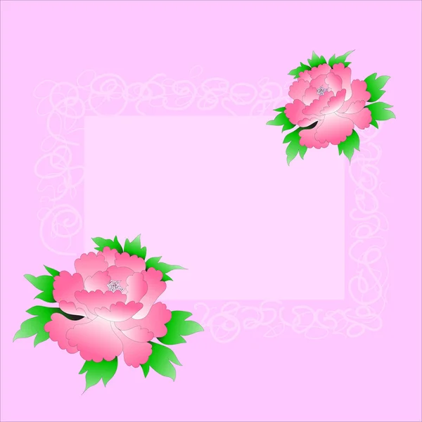 Rózsaszín Üdvözlet design — Stock Vector