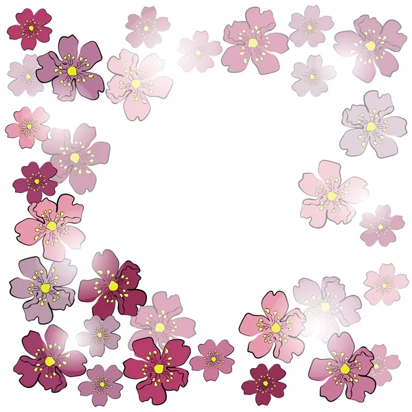 Marco floral — Archivo Imágenes Vectoriales