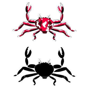 Isolated crabs clipart