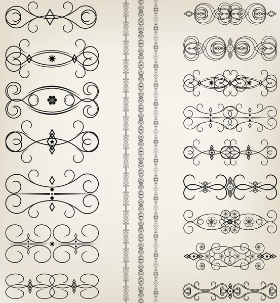 Conjunto de ornamentos vector — Archivo Imágenes Vectoriales