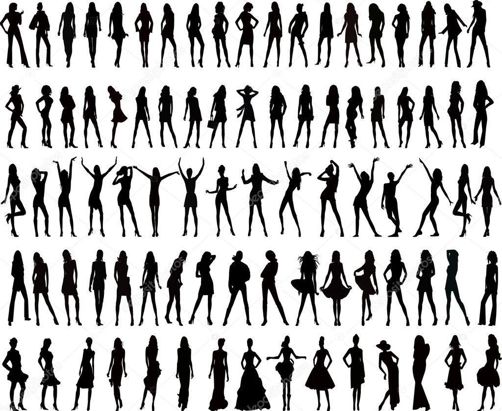 Sexy Woman Silhouettes Vector Stock Vector Image By ©vanias 5957600