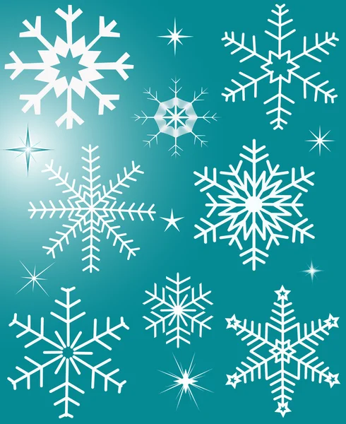 Snowflakes - vector — Stock Vector