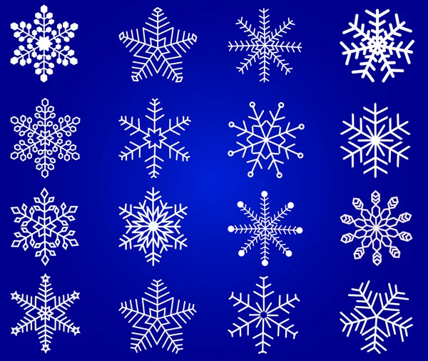 Copos de nieve - vector — Archivo Imágenes Vectoriales