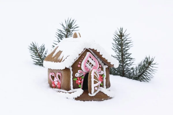 Kerstmis peperkoek huis Stockfoto