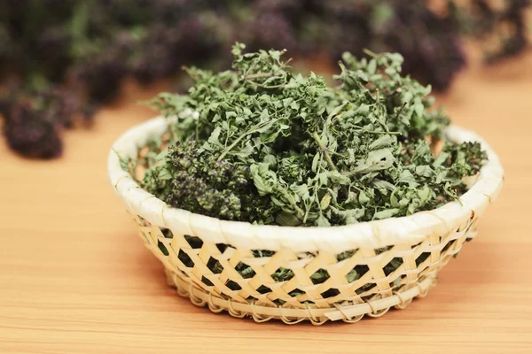 Dried herbs wild thyme and oregano — Stock Photo, Image
