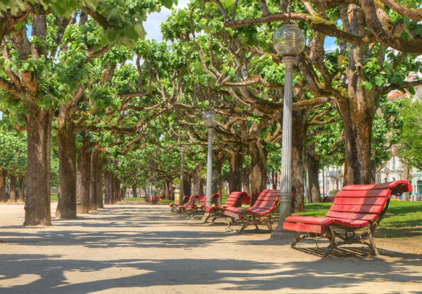 Relax on a park bench — Stock Photo, Image
