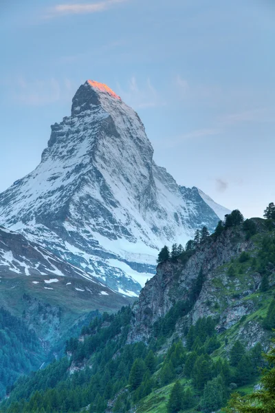 Mountain Matterhorn at sunset — Stock Photo, Image