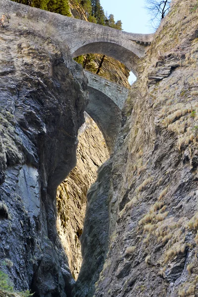 Viamala υποδοχή φαράγγι του Ρήνου, Ελβετία — 图库照片