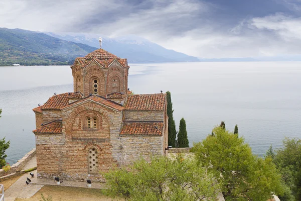 Kaneo εκκλησία του Αγίου Ιωάννη στη λίμνη της Οχρίδας — Φωτογραφία Αρχείου