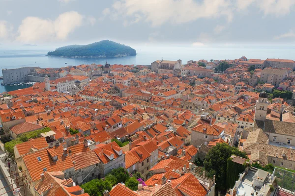 Tetti della città vecchia Dubrovnik, Croazia — Foto Stock