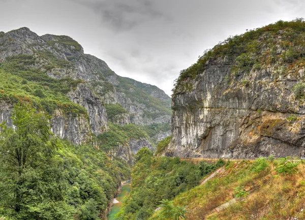 Říční kaňon tara, Černá Hora — Stock fotografie