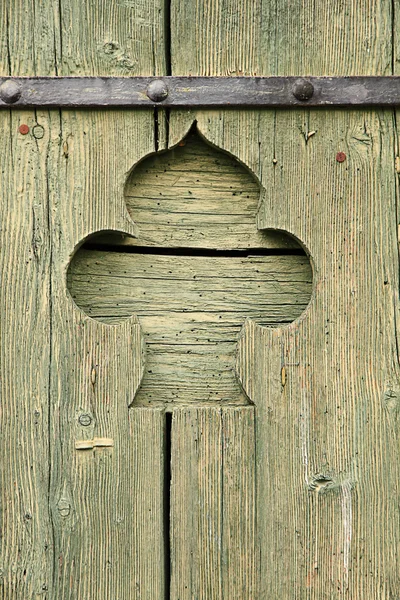 Spade formade dörren dekoration — Stockfoto