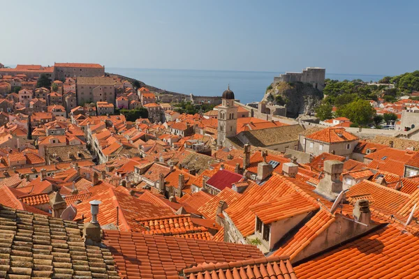 Telhados do velho Dubrovnik, Croácia — Fotografia de Stock