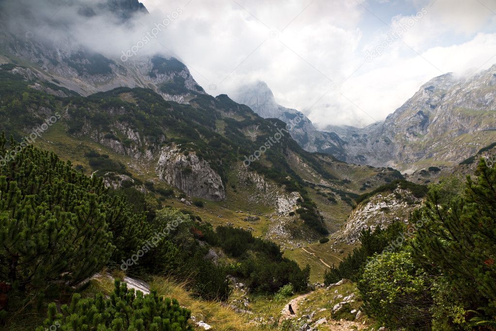 Hiking trail in National Park Durmitor, Montenegro