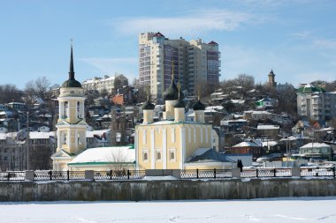 Uspensky Admiralty temple. Winter clipart