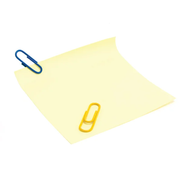 Puste żółte karteczki — Zdjęcie stockowe