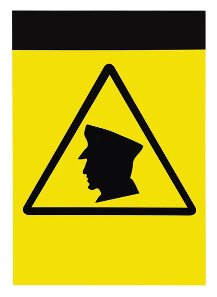 Lege bewakers op patrouille waarschuwingsbord — Stockfoto