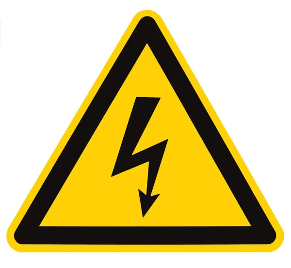 Danger Electrical Hazard High Voltage Sign Isolated Macro — Stock Photo, Image