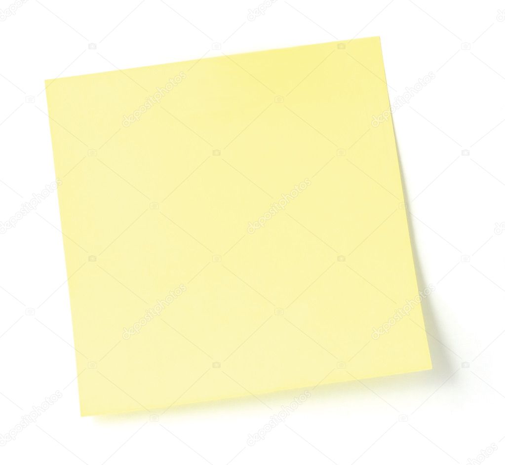 Blank Sticky note isolated