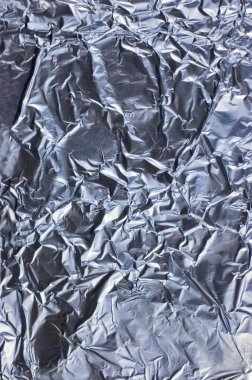 soyut buruşuk gümüş alüminyum folyo closeup arka plan textur