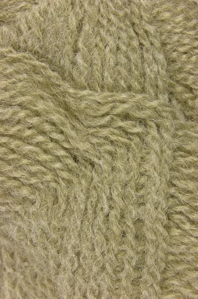 Naturale beige filati di lana fine texture clew macro primo piano backg — Foto Stock