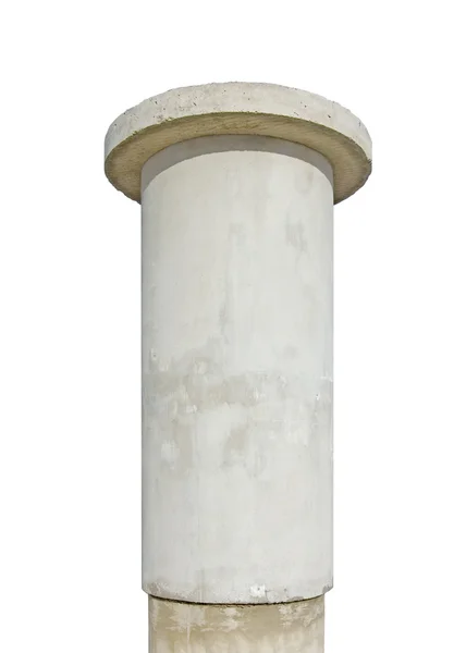 Advertising pillar, weathered aged grunge light grey concrete — Stock Photo, Image