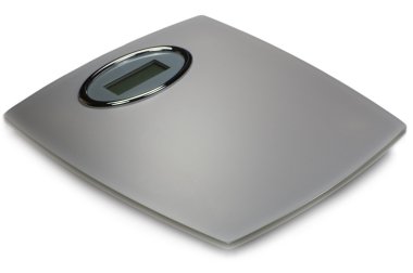 Digital Bathroom Scale Isolated Closeup clipart