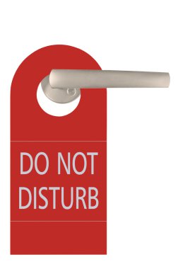 Large Red Isolated Do Not Disturb Dor Tag clipart