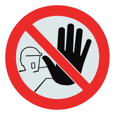 No access for unauthorized persons warning sign, isolated clipart