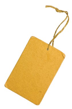 boş sarı grunge karton Satılık etiketi etiket izole kapatmak