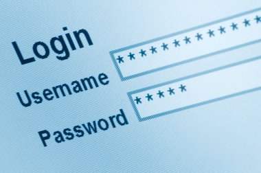 Website Login Macro Closeup clipart