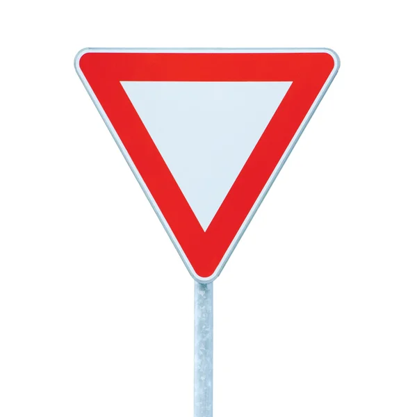 Yol öncelik vermek yol trafik mesaj işareti izole verim — Stok fotoğraf