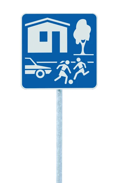 Home Zone Entry Sign isolated residential area road traffic roadsign — Stock Photo, Image